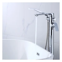 Robinet de baignoire autoportant ELENA d'akuaplus® avec douche à main 2 voies