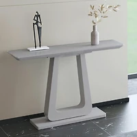 Contemporaine MDF et Verre Console - Gris Chaud