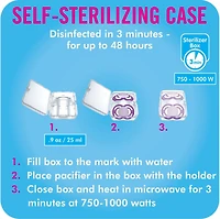 MAM Perfect Night Pacifiers, Glow in the Dark Pacifiers (2 pack) MAM Pacifiers 0-6 Months, Best Pacifier for Breastfed Babies, Baby Girl Pacifier