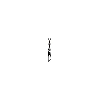 Eagle Claw Q01042-010 Barrel Swivel w/ Safety Snap, Size 10, Black, 16Lb Test, 7Pk, Barrel Swivel w/ Safety Snap,