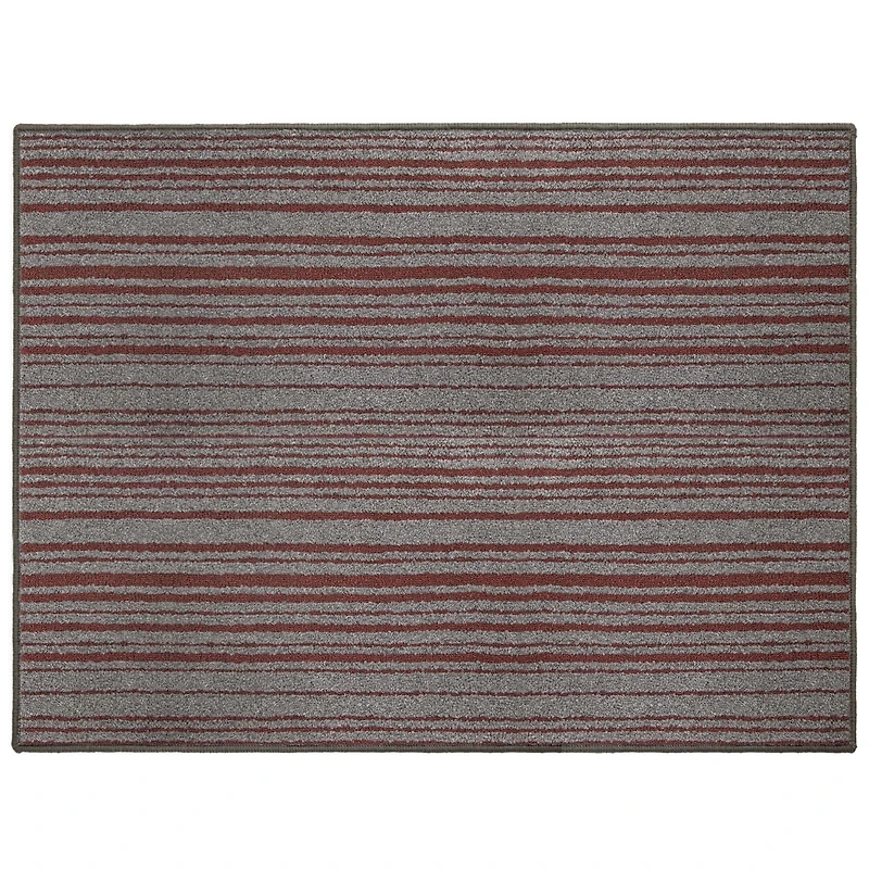MAINSTAYS 36"x48" Rectangular Grey and Red Tufted Floor Mat