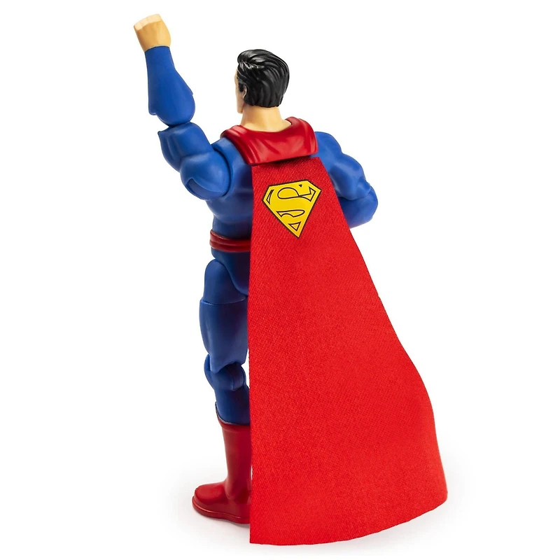 DC Comics, 4-Inch Superman Action Figure with 3 Mystery Accessories, for Kids Aged 3 and up