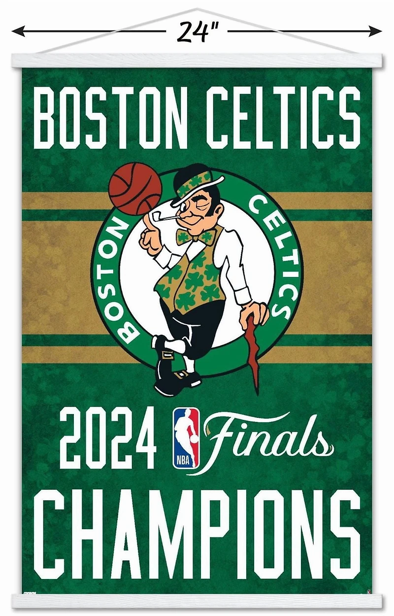 NBA Boston Celtics - 2024 NBA Finals Team Logo Wall Poster, 22.375" x 34" Framed