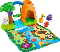 Fisher-Price Little People Dinosaur Village & Play Mat Toddler Playset, 3 Toy Figures, Ages 1 - 5Y