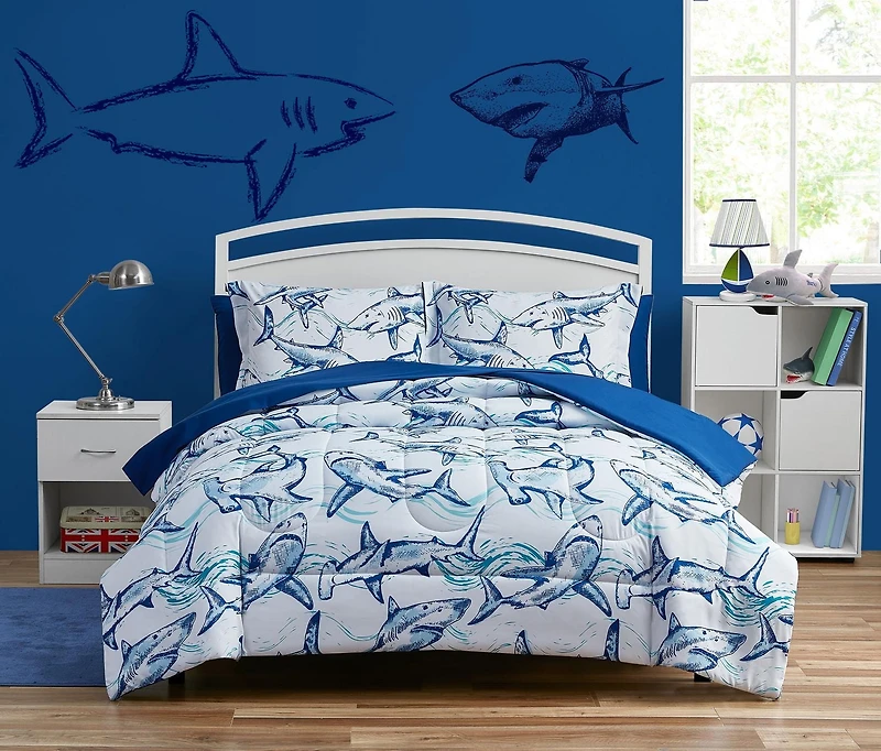 Ensemble de literie requin bleu pour enfants Your Zone