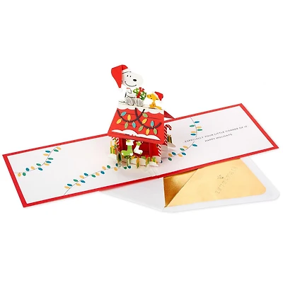 Carte en relief de Noël – Signature de Hallmark (Peanuts, niche de Snoopy)