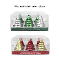 6pk Metallic Christmas Tree Tealight Candles