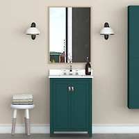 A&E Bath and Shower Tashi Gold 24x32 Bathroom Mirror