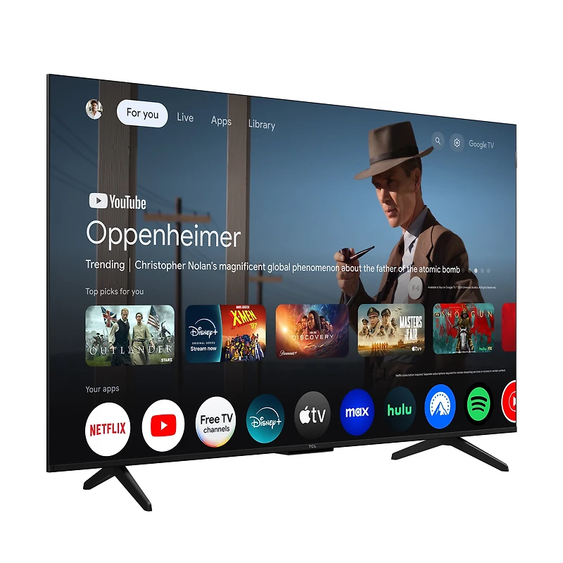 Téléviseur intelligent LED TCL 50" série QM5 4K UHD HDR QD-Mini avec Google TV – 50QM51K