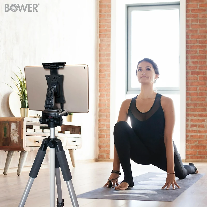 BOWER - SUPPORT DE TRÉPIED AVEC INCLINAISON À 45 DEGRÉS CONÇU POUR TÉLÉPHONES ET TABLETTES