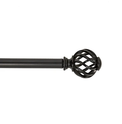 Tringle à rideaux réglable Mainstays cage de tordue noire de 1,9 cm,(76 cm à 213 cm)