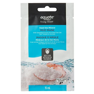 Masque d'Argile Minéraux de la mer Morte Avec extrait d'algue marine et sel de la mer Morte Nettoyage en Profondeur 15mL