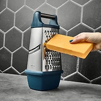 Thyme & Table 2-Piece 4-Sided Stainless Steel Box Grater Set, Grater