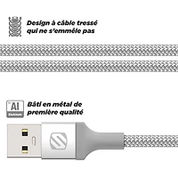 Scosche CAB4SR-SP Fil de chargement et sync tressé pour dispositifs USB-C