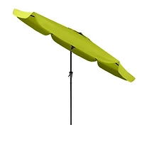Parasol de jardin rond inclinable CorLiving de 3 m avec rabats latéraux et cadre en acier