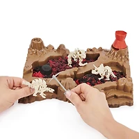Kinetic Sand, Coffret Fossiles Dino avec 10 os de dinosaures cachés à découvrir, pour les enfants à partir de 6 ans