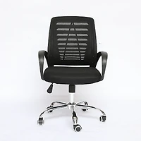 American Imaginations 25,2 pouces L 37,8 pouces Chaise de bureau moderne H en acier inoxydable-plastique-nylon en noir