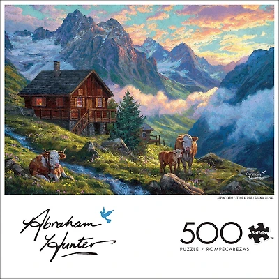 Buffalo Games Abraham Hunter Alpine Farm 500-Piece Interlocking Jigsaw Puzzle