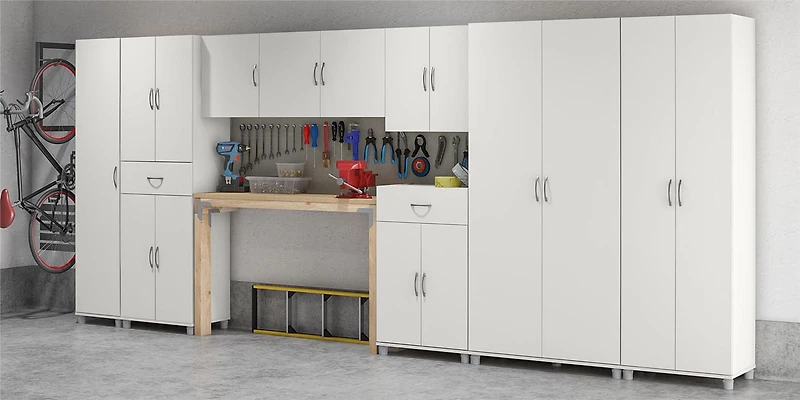 Systembuild Evolution Lory 24" Utility Storage Cabinet, White