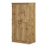 Armoire de rangement 4 portes, fini Chêne nordique, collection Morgan de Meubles South Shore