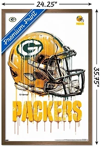NFL Green Bay Packers - Drip Helmet 20 Wall Poster