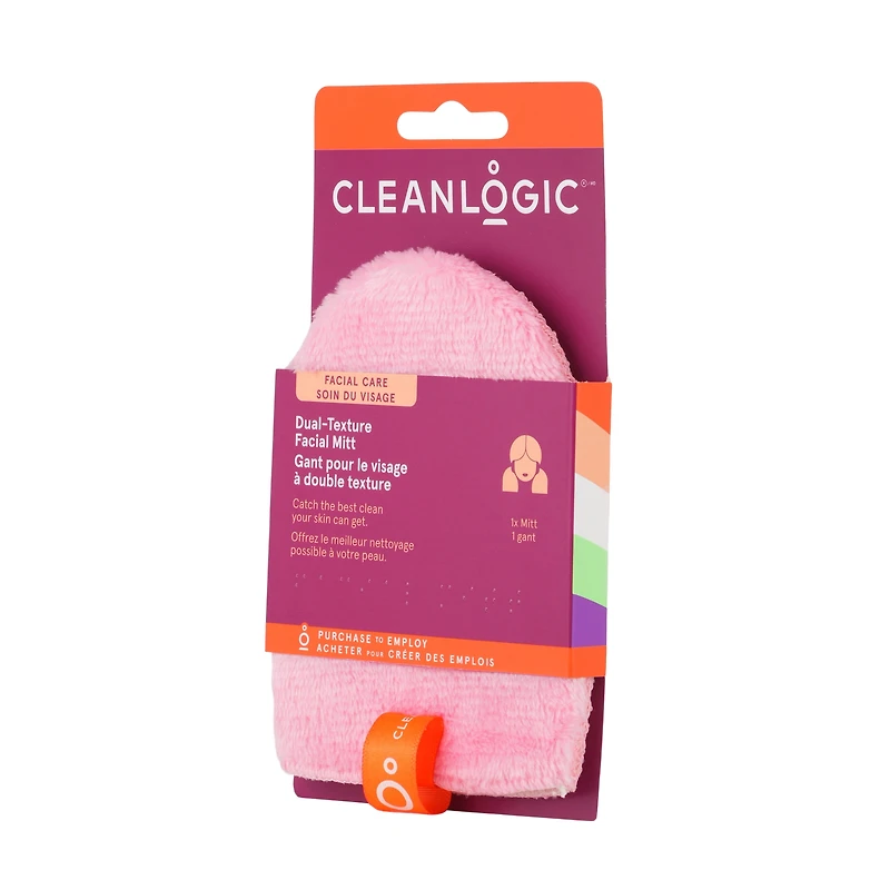 Gant de toilette double texture Cleanlogic 1 unités
