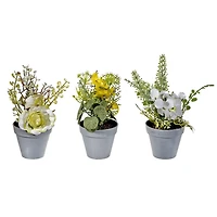 Artificial Potted Floral (Asstd) - Set of 3