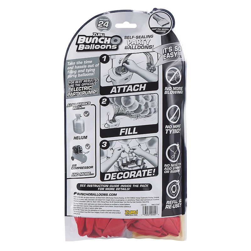 Bunch O Balloons 24x 11 Inch Self-Sealing Latex Party Balloons