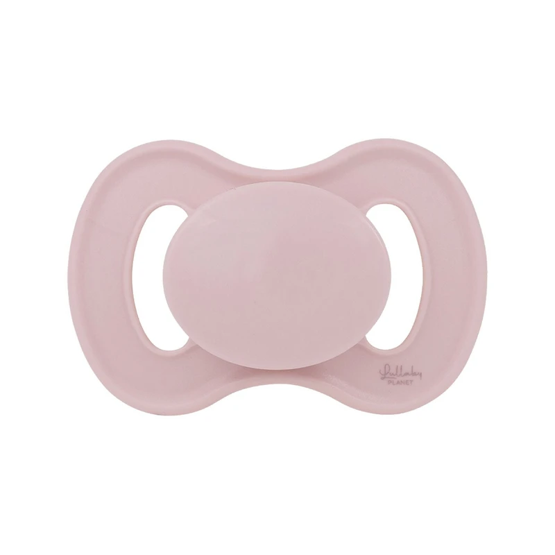 Lullaby Planet Pacifiers 2 Pack | Adorable Round Latex Design | Functional Fashionable & Comfortable Design | Rose Quartz & Elderberry | 0-6 Months