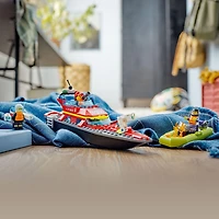 LEGO City Fire Rescue Boat 60373 Toy Boat that Floats on Water for Imagination Play, Building Toy for Kids Ages 5+, Includes 144 Pieces, Ages 5+