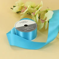 UNIQUE CREATIV, ruban, satin simple face, turquoise, 100 % polyester, 38 mm x 3,65 m (1½ po x 6 v)