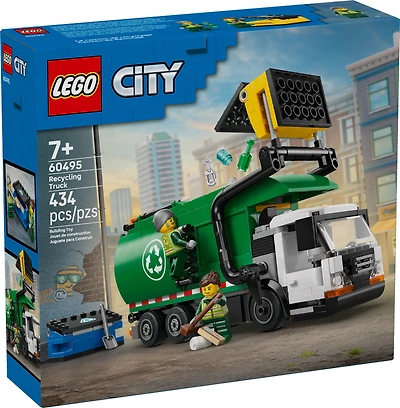LEGO City Recycling Truck Toy - Building Set for Boys & Girls, Ages 7+ - Trash Truck Toy W/ Garbage Loading Function - Birthday Gift Ideas for Kids - 60495