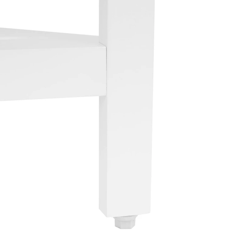 Era Borneo Three Tier Corner Bath Tower Shelves, White 15.87x24.45in