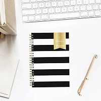 Agenda hebdomadaire/mensuel Day Designer Black Stripe, format moyen, année 2021-2022