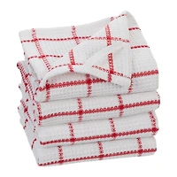 Torchons de cuisine en coton gaufré Fabstyles Solo, torchons à vaisselle extra larges, torchons à vaisselle super absorbants et à séchage rapide avec boucle de suspension, 18 x 28 pouces, lot de 4