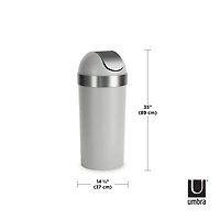 Umbra Venti 16-Gallon (62L) Trash Can with Swing Top Lid