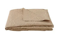 Marina Decoration Solid Embossed Pinsonic Coverlet Bedspread Bedding Ultra Soft Summer Quilt Set with Shams, Taupe Color