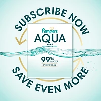 Lingettes pour bébés Pampers Aqua Pure Sensitive, 99 % d’eau, hypoallergéniques, non parfumées, 672 lingettes pour bébés au total (12X emballages rabattables)