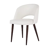 Take Me Home Executive Armless Dining Chair – Mid-Century Style with Premium PU Leather Upholstery and Sturdy Walnut Legs, Perfect for Modern Dining Spaces"