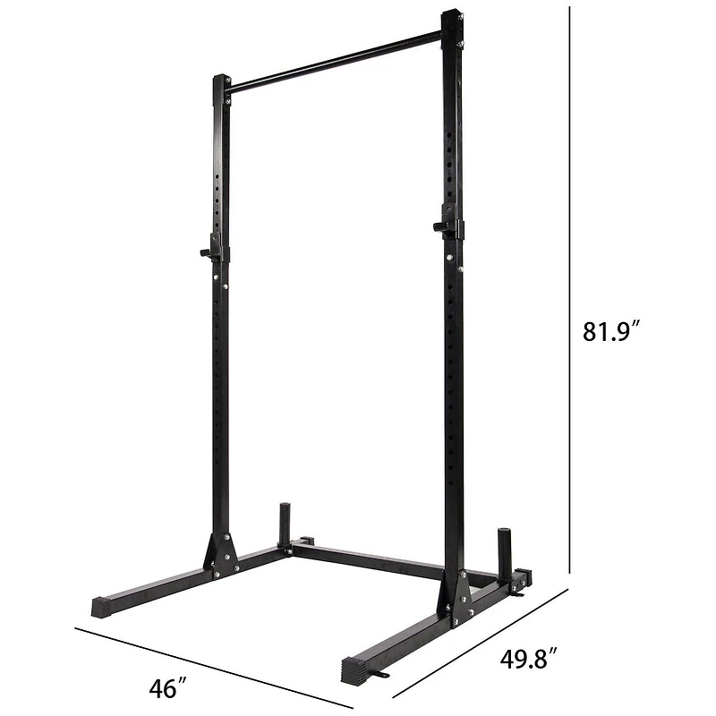Support de squat réglable multifonctions Everyday Essentials d'une capacité de 500 livres avec barre de traction et supports de poids