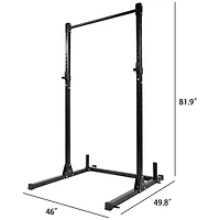 Support de squat réglable multifonctions Everyday Essentials d'une capacité de 500 livres avec barre de traction et supports de poids