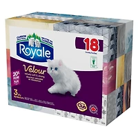 Royale Velour Facial Tissue, 18 Flat Boxes, 88 Tissues per box