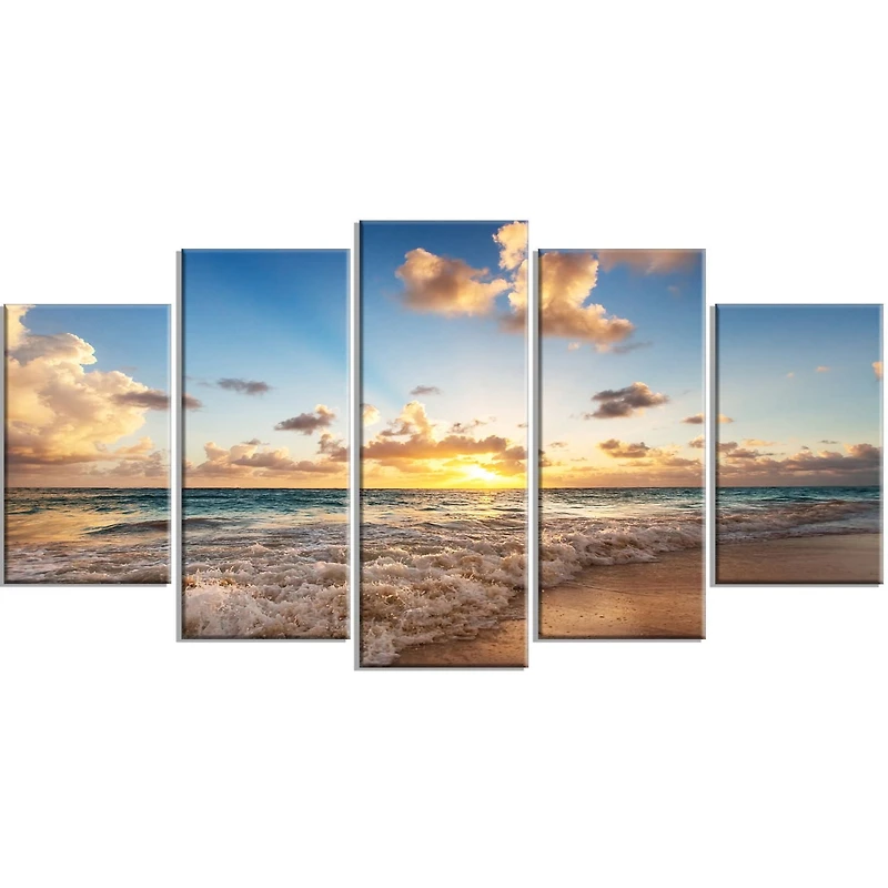 Tableau sur toile imprimée Design Art Levée de soleil caraibe