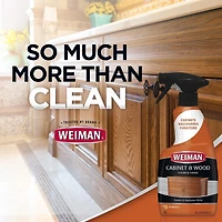 Weiman Cabinet & Wood Cleaner and Polish for Furniture, Cabinets, Baseboards, Almond Scent, 16 oz, Weiman Cabinet & Wood Cleaner