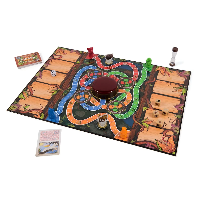 Jumanji The Game, Edition boîte en bois du jeu d'aventure classique pour les enfants et les familles à partir de 8 ans