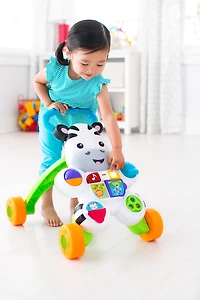 Fisher-Price Learn with Me Zebra Walker Baby & Toddler Learning Toy with Music & Lights - English Edition, 2-4 years