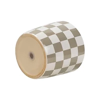 Mainstays 6 inch Grey Check Planter, MS 6 in. Grey Check Planter