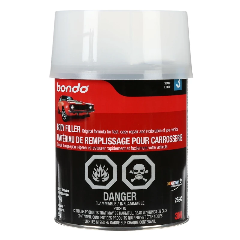 Matériau de remplissage pour carrosserie Bondo® 0,95 l (1 pinte)