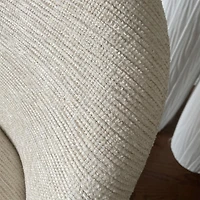 Homy Casa Accent Chair, Comfortable Upholstered Lounge Chair with Thick Padding Upholstery Iron Legs for Living Room & Bedroom, Beige
