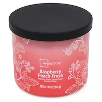 Mainstays 3-Wick Textured Wrapped Raspberry Peach Frose Scented Candle, 14 oz, MAINSTAYS PL MS 14OZ RASPBERRY